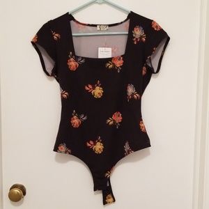 Free People Floral BodySuit L